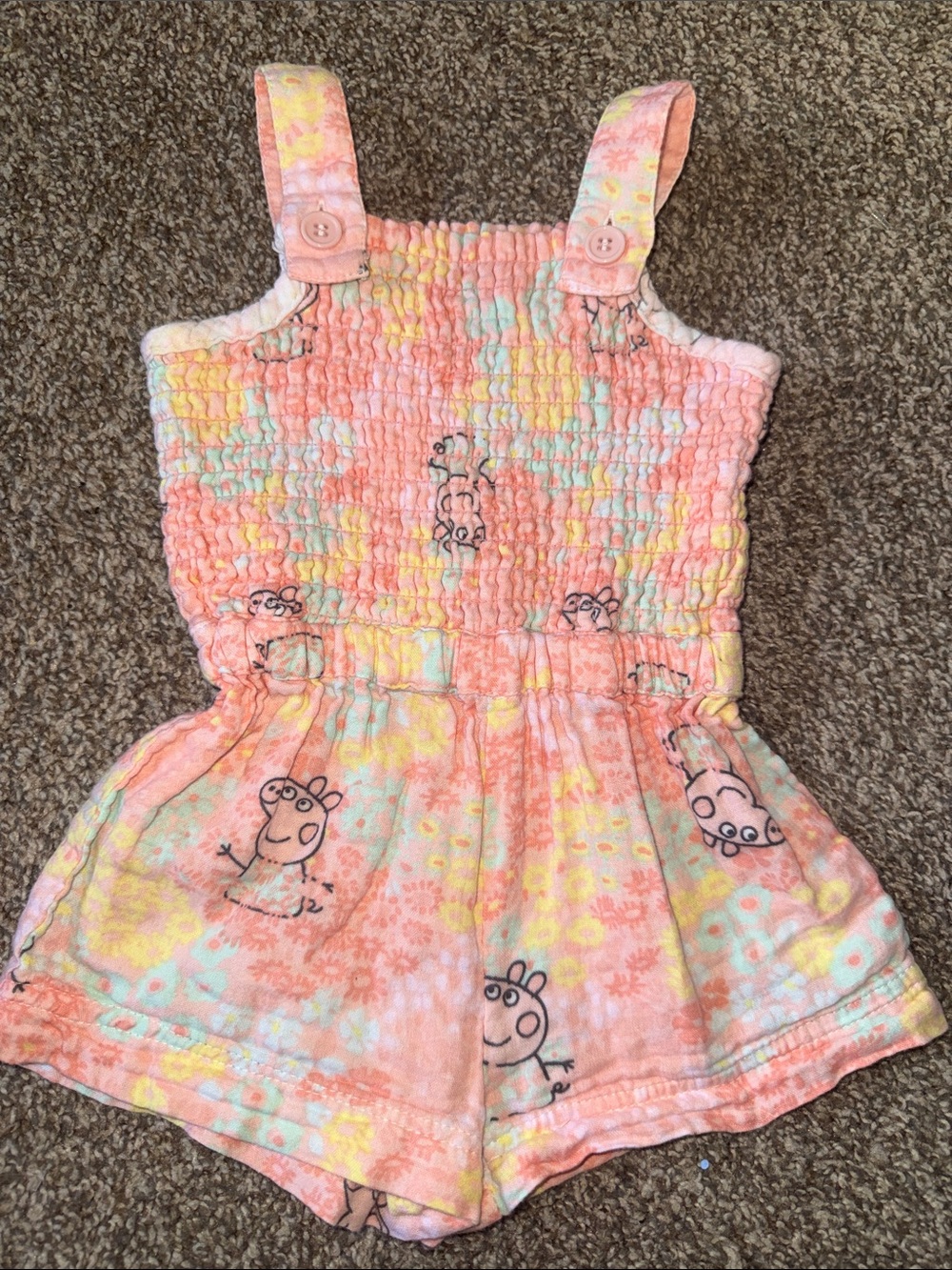 🛍 PRETTY LITTLE GIRLS PEPPA PIG ROMPER SIZE 18 MONTHS 🛍